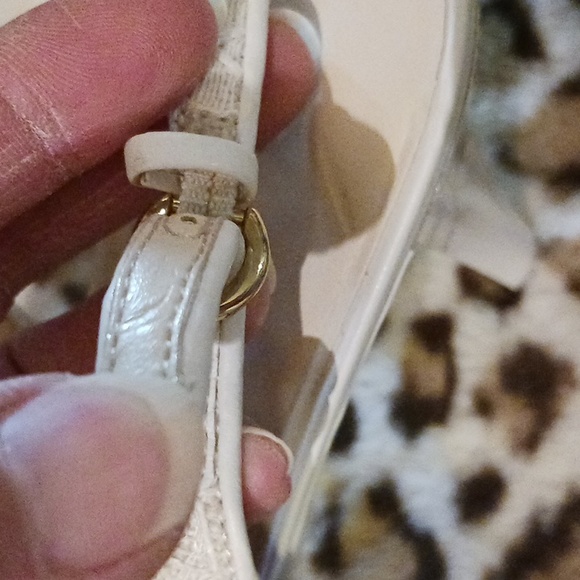 NWOT Nine West ROXII Champagne Lace Open Toe 1" Platform 4" Heels Sz 9M - Picture 11 of 16